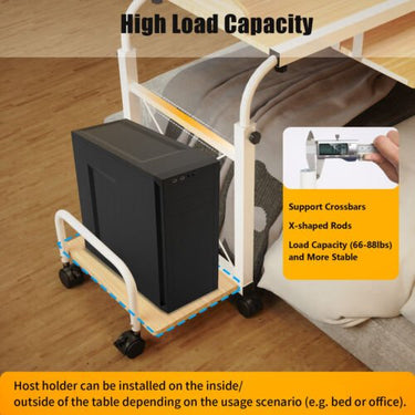 Adjustable Overbed Table with Wheels - Multi - Functional - InspiredGrabs.com